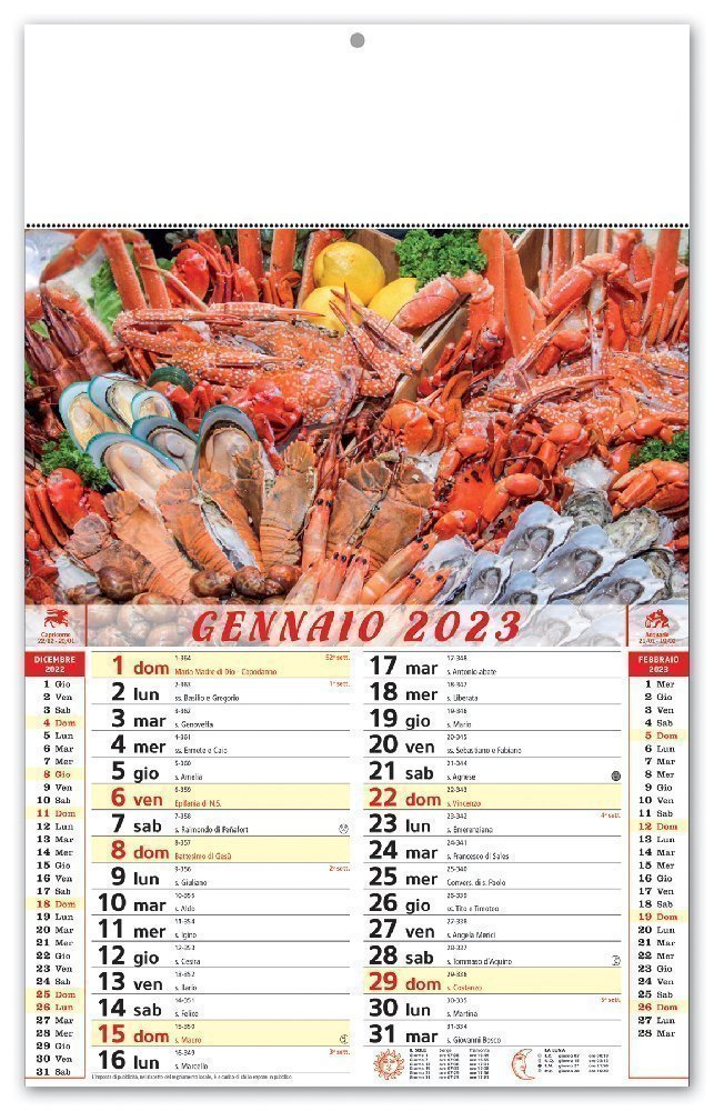 Calendario Illustrato &ldquo;Sapori di Mare&rdquo; - C0203