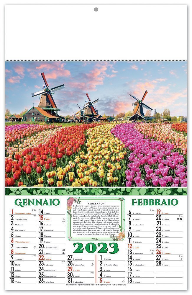 Calendario Illustrato &ldquo;Fiori e Giardini&rdquo; - C0205