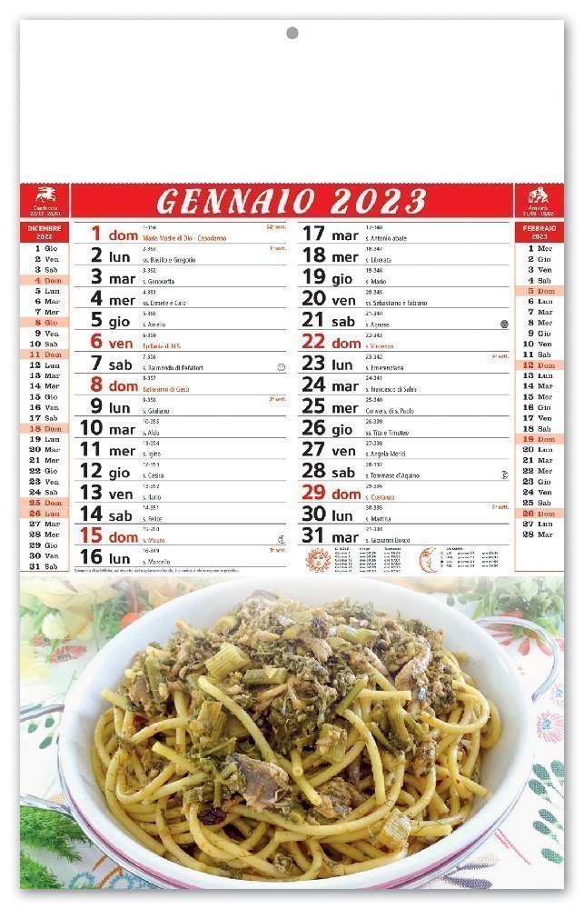 Calendario Illustrato &ldquo;Gastronomia&rdquo; - C0208