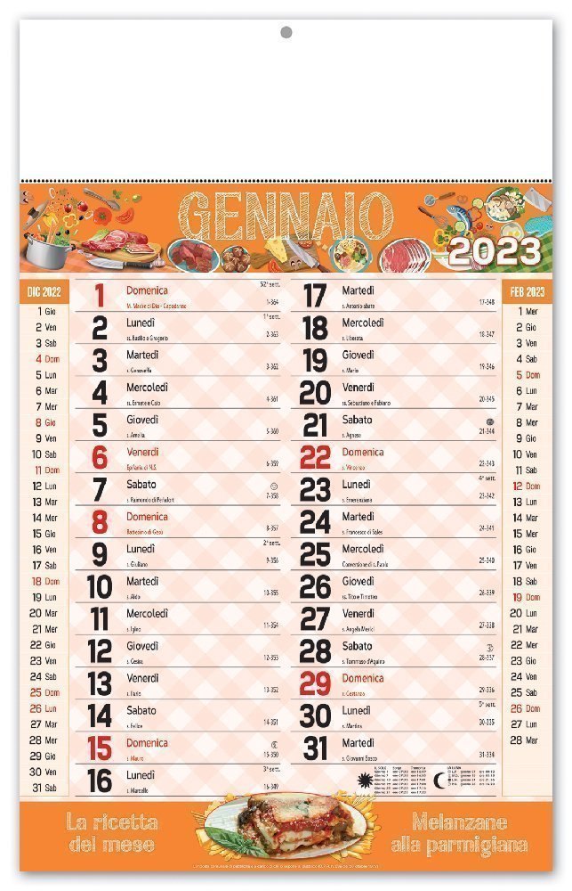 Calendario Illustrato &ldquo;Ricettario&rdquo; - C0209