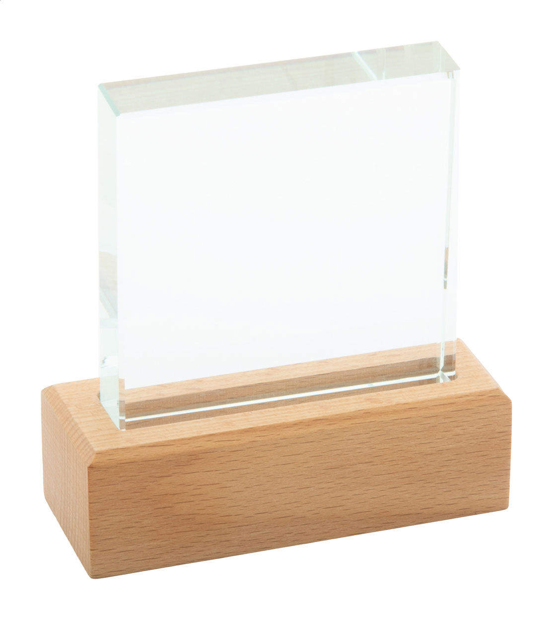 Rectofi. Targhetta in vetro e legno