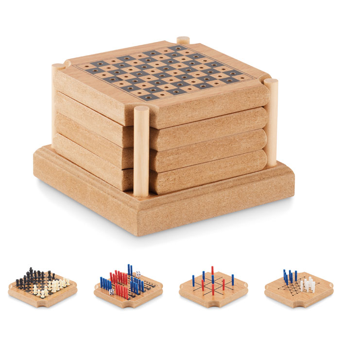 Set di 4 sottobicchieri con set giochi - MO6382