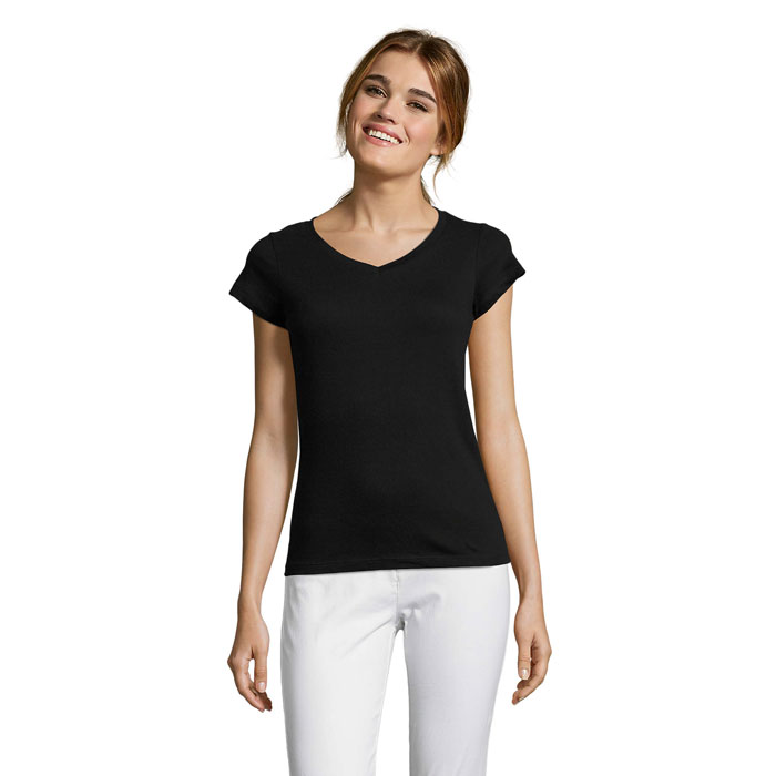 T-Shirt DONNA 150g con scollo a V - S11388