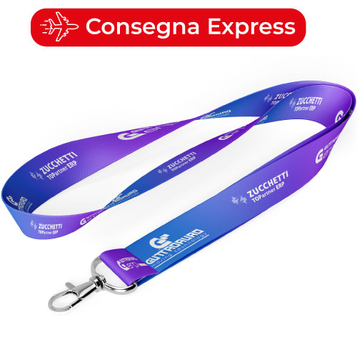 Lanyard in Poliestere &ndash; Consegna Express 3/4 gg