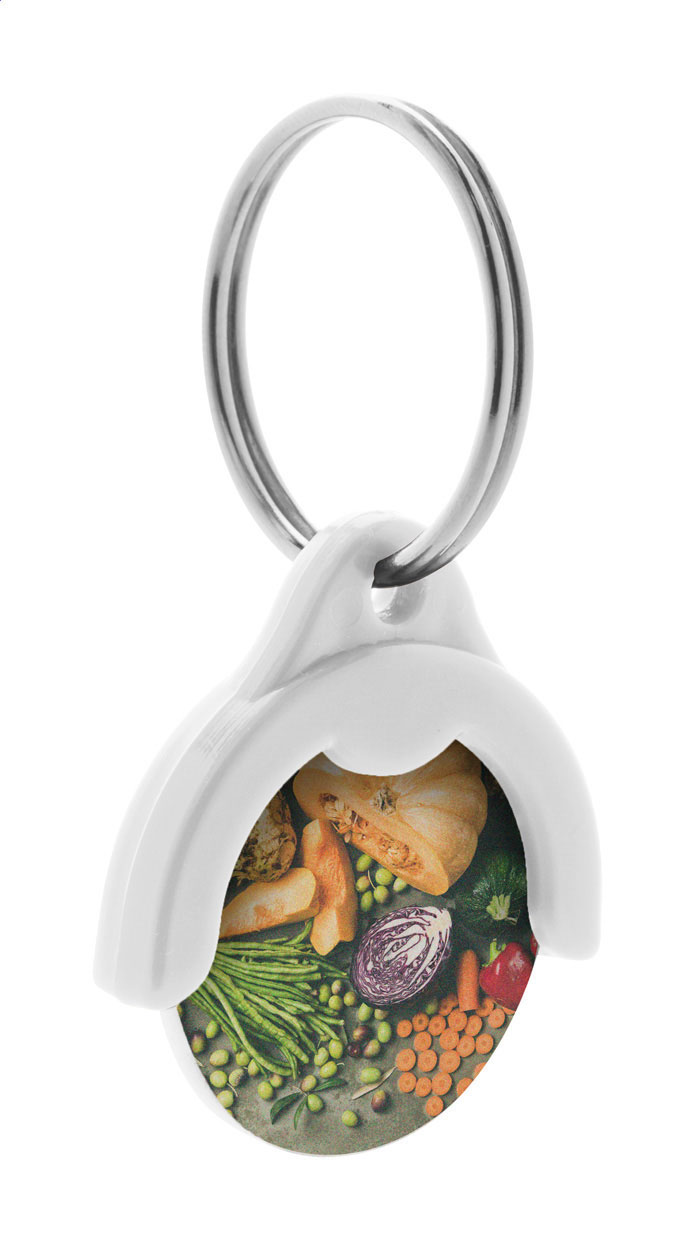 Portachiavi in plastica con gettone &ndash; AP718114
