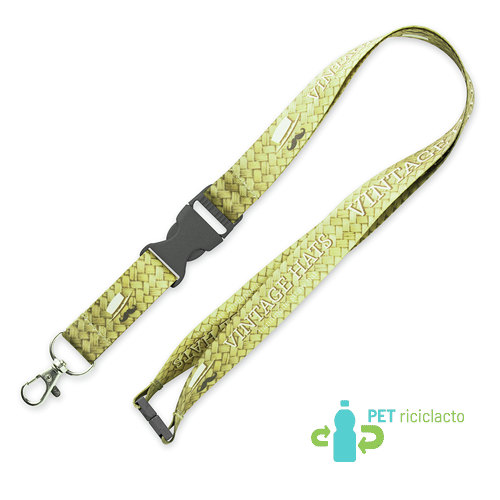 Lanyard in Pet riciclato 20 mm con fibbia